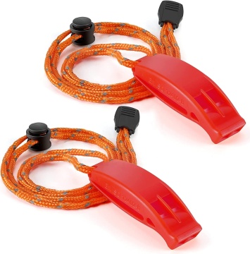 Super Loud Emergency Whistle With Lanyard: απαραίτητο για καγιάκ, βαρκάδα, κολύμβηση, επιβίωση νερού και πεζοπορία
