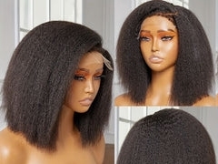 Short Kinky Straight Bob Wig