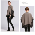 Women's Striped Oversize Soft Knit Cape Sweater Pullover