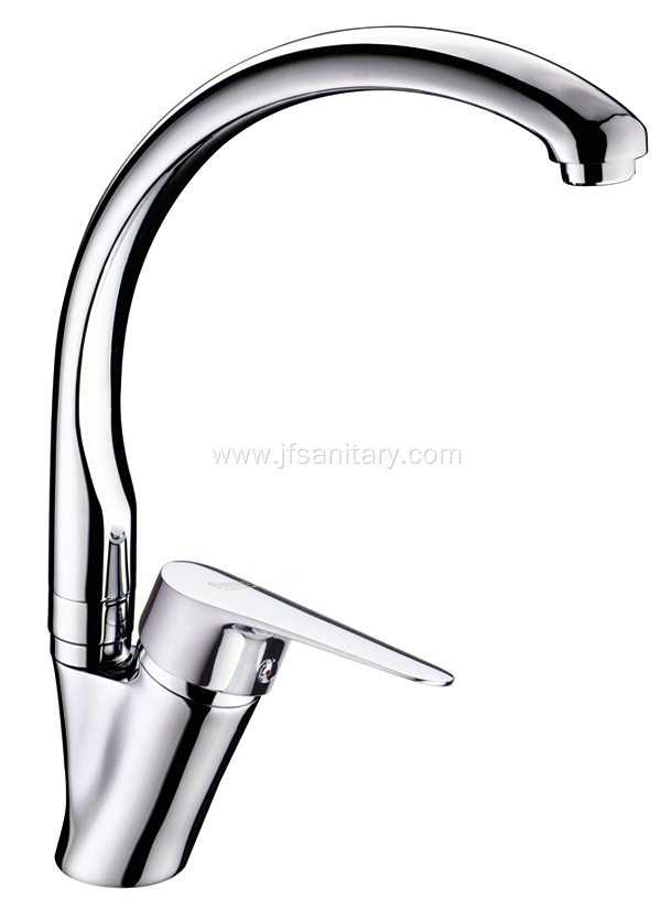 Gooseneck Designed Sink Brass Kitchen Faucet Swivel