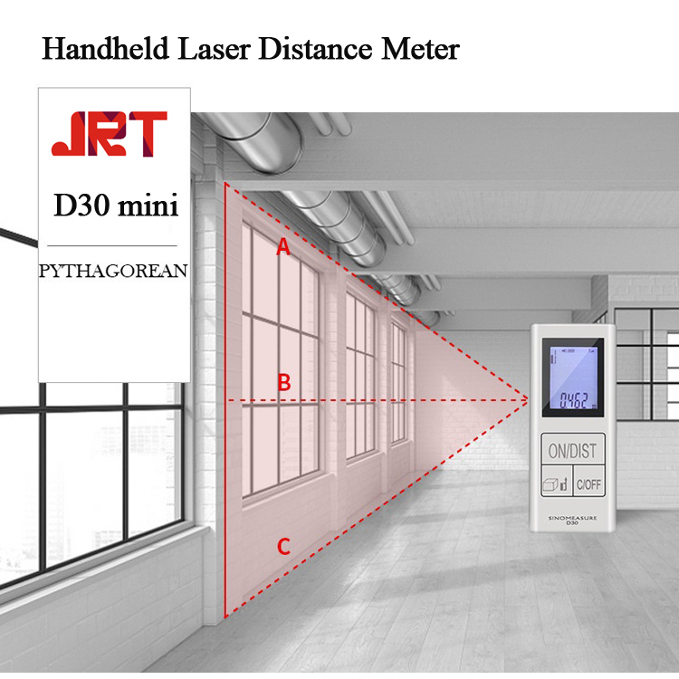 30m Laser Distance Meter Pythagorean theorem Measurement