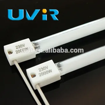 White single tube Short wave quartz Halogen infrared heating lamp