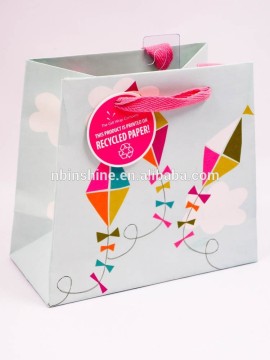 Recycled craft paper gift bags with handle , gift paper bag , paper bag custom