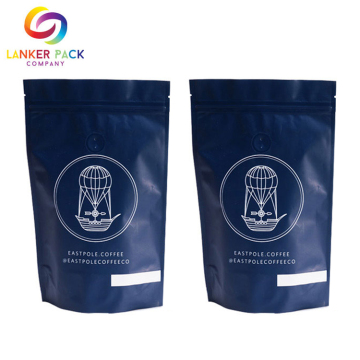 Aluminum Foil Ziplock Coffee Bag One Way Valve