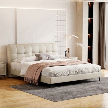 Modern Tufted Upholstered Platform Bed