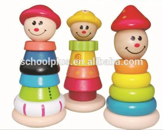 Wooden funny tumbler roly-poly educational toy for kids