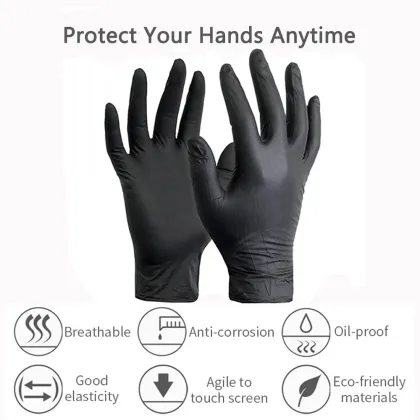 Food grade health nitrile hand gloves purple bule