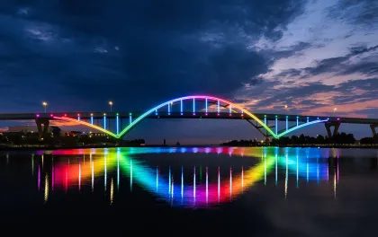 outdoor Bridge cable fitting lights