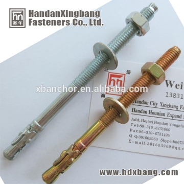 grade 4.8 zinc plated through anchor bolt made in china hebei