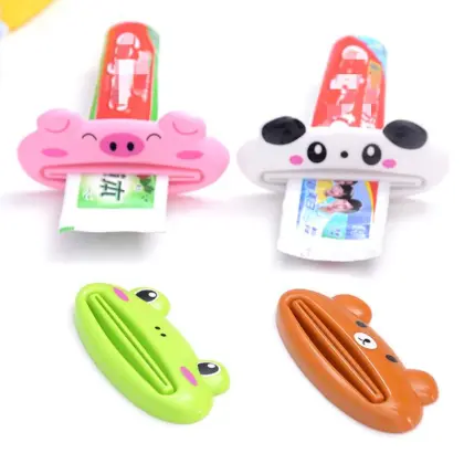 1pcs Kids Children Toothpaste Dispenser Tools Animal Tooth Paste Tube Squeezer Toothpaste Rolling Holder Home Bathroom Supplies