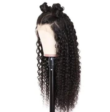 100% Natural Virgin Curly Brazilian Hair Lace Front Wig Cheap Water Deep Wave Wig Human Hair Full Lace Wigs For Black Women