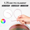 Transparente mehrfarbige Regenbogen -TPU -Filament 1,75 mm