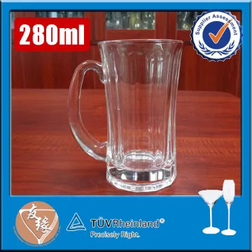 10 oz drinkware creative clear glass square bottom round top wholesale beer steins