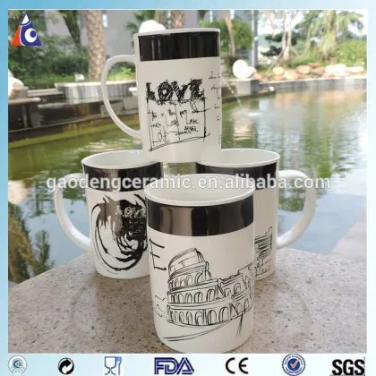 Alibaba china mug ceramic black pottery