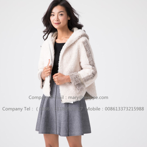 Winter Short Merino Shearling Jacket For Lady