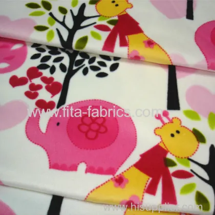 Lovely Forest Printed Soft Velboa Fabric 
