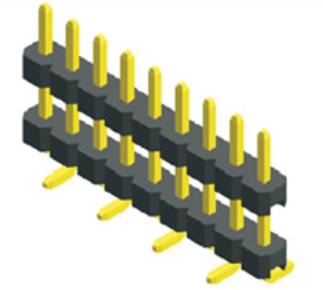 2.00mm pitch single row double plastic SMT connector.