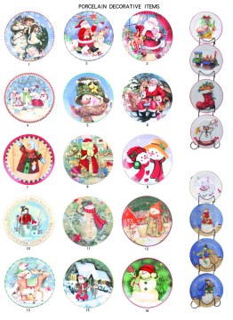 4PC Porcelain Decorative Plate (TS019-008)