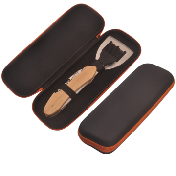 5-in-1 Detachable Foldable BBQ Tool Set with Wood Handle