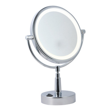Two-sided round tilt bathroom mirror