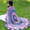 wholesale luxury round beach towels 100% cotton