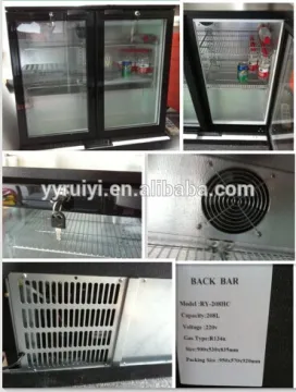 back bar coolers with glass doors