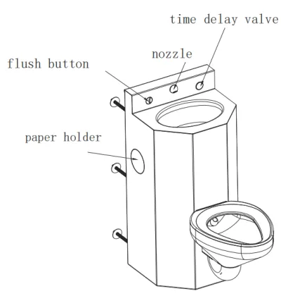 American style combination toilet