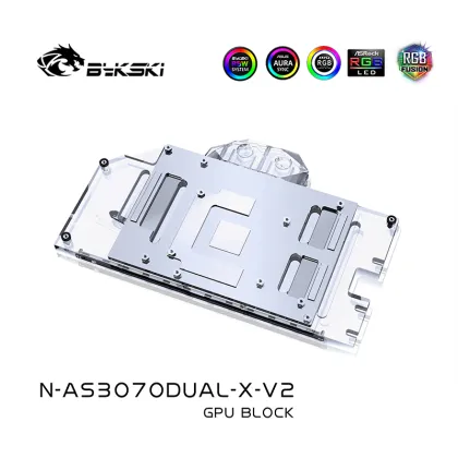 Bykski GPU Water Block for ASUS RTX3070/3060Ti DUAL Graphics Card - 12V/5V ARGB Cooler