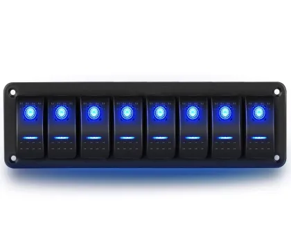 8 Gang Rocker Switch Panel