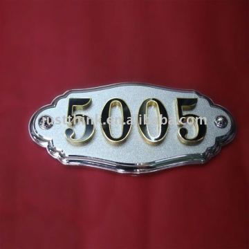 Customized Metal Hotel Doorplate Sign FZ-MTNB1166
