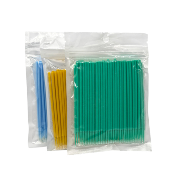 Toptan 100 PCS Yapışkan Pamuk Laboratuar Pembe Aplikatör Lash Swab Microbrush