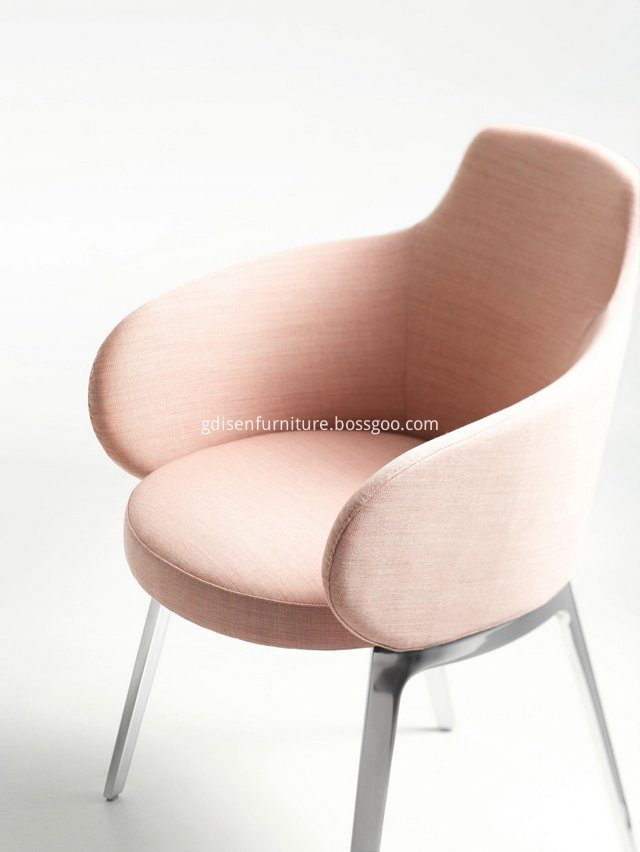 Stainless steel leg dining chair