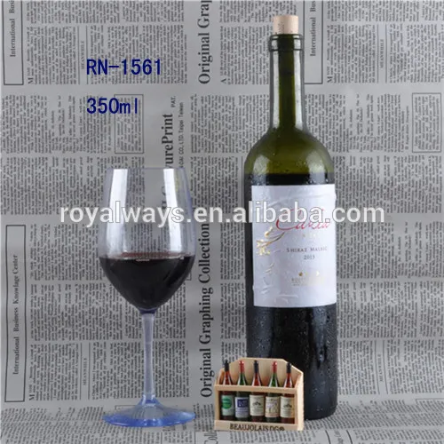 Favor wedding personalized 350ml blue plastic wine glass