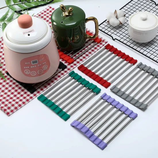 304 Stainless Steel Non-Slip Insulation Mat for Kitchen Utensils