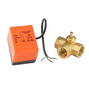3-Wire 2-Point Control DC12V DC24V Electric Ball Valves & AC220V T-Type Motorized Ball Valves