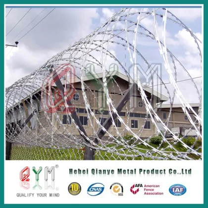 Razor Barbed Wire/ Concertina Crossed Razor Barbed Wire Qym Factory