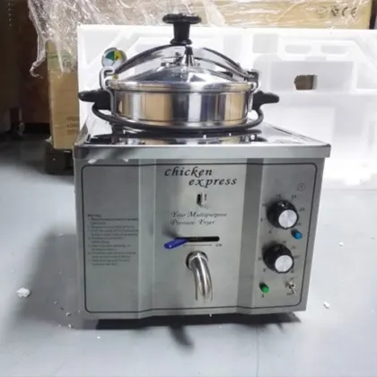 Commercial KFC Chicken Express Pressure Fryer Machine 16L Stainless Steel