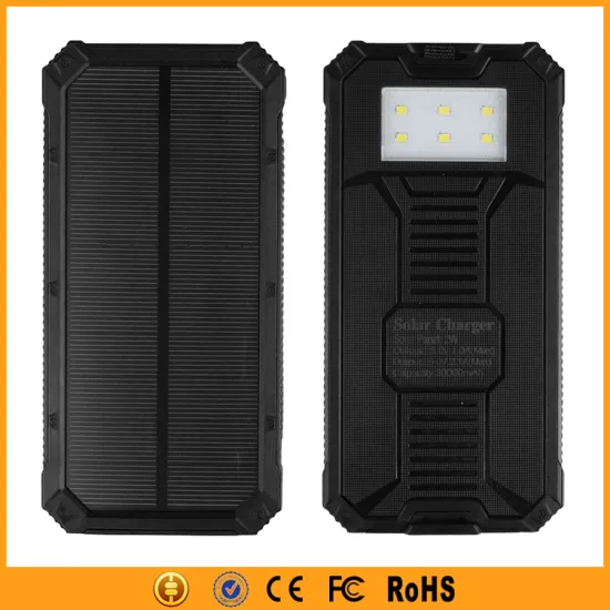15000mAh Solar Phone Charger Waterproof with LED Torch Light