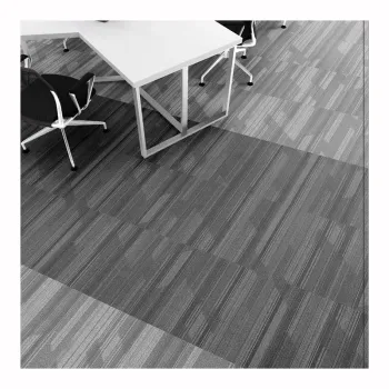 Wear-Resistant Grey Carpet Tiles with PE Backing for Office Use - Multi-Size Options Available