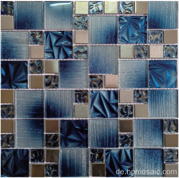 Blue Mix Aluminiummuster laminierter Mosaik