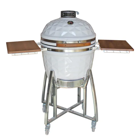 Auplex Diamond Texture Big 22 inch Green Large Kamado Egg Bbq Grill Smoker Charcoal Grill With Wheels