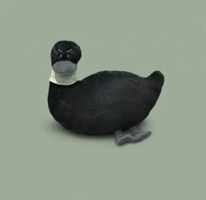Black and white Koda duck realistic stuffed animal