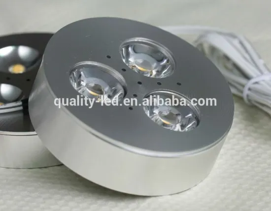 cUL approved LED Puck Light LED 3W LED Aluminum Kitchen Cabinet Light White/ Black /Silver finish