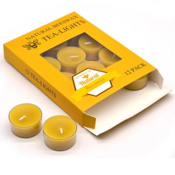100 Percent Natural Organic Beeswax Tealight Candles