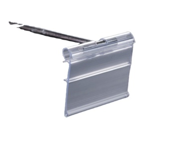 Extrusion Label Holder for Double Wire Shelf - Flipper Holder for Metal Hooks & Price Tag
