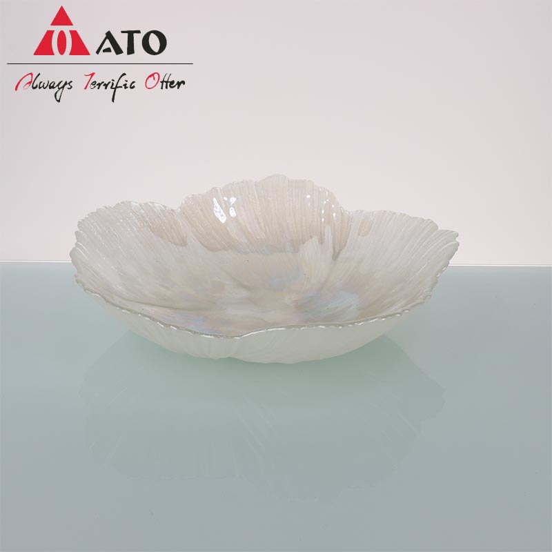 ATO Luxury Wedding Charger Plates Electroplate glass plate