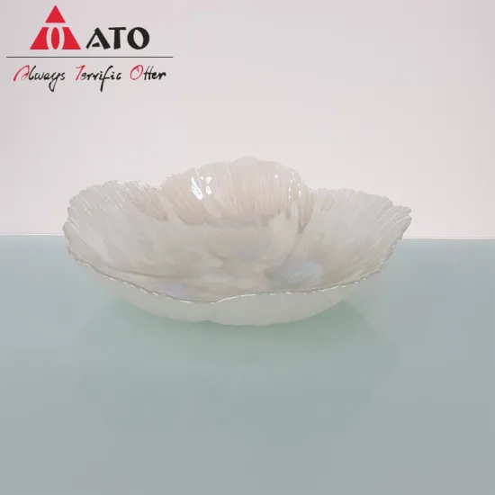 ATO Luxury Wedding Charger Plates Electroplate glass plate