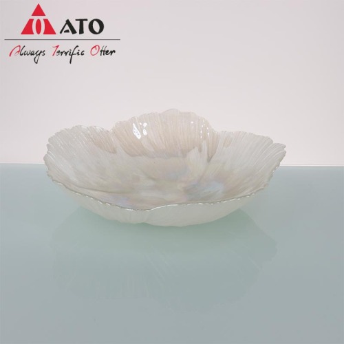 ATO Luxury Wedding Charger Plates Electroplate glass plate