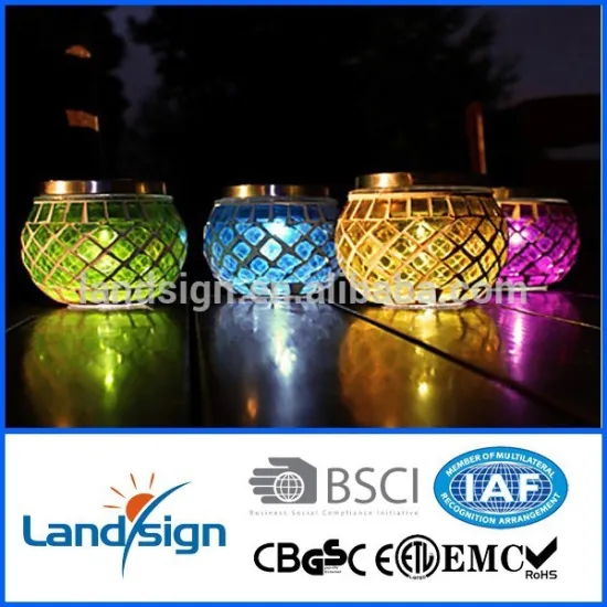 Cixi solar pot mosaic light for garden in solar lighting
