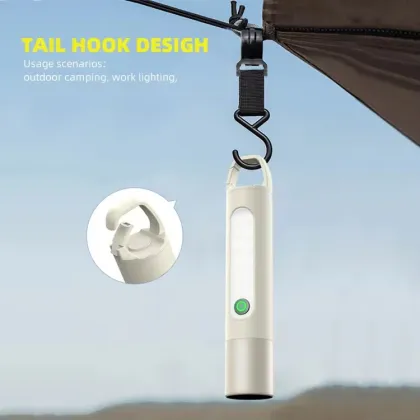 Outdoor Multi-Functional High-Voltage Arc Rechargeable Self-Defense Flashlight